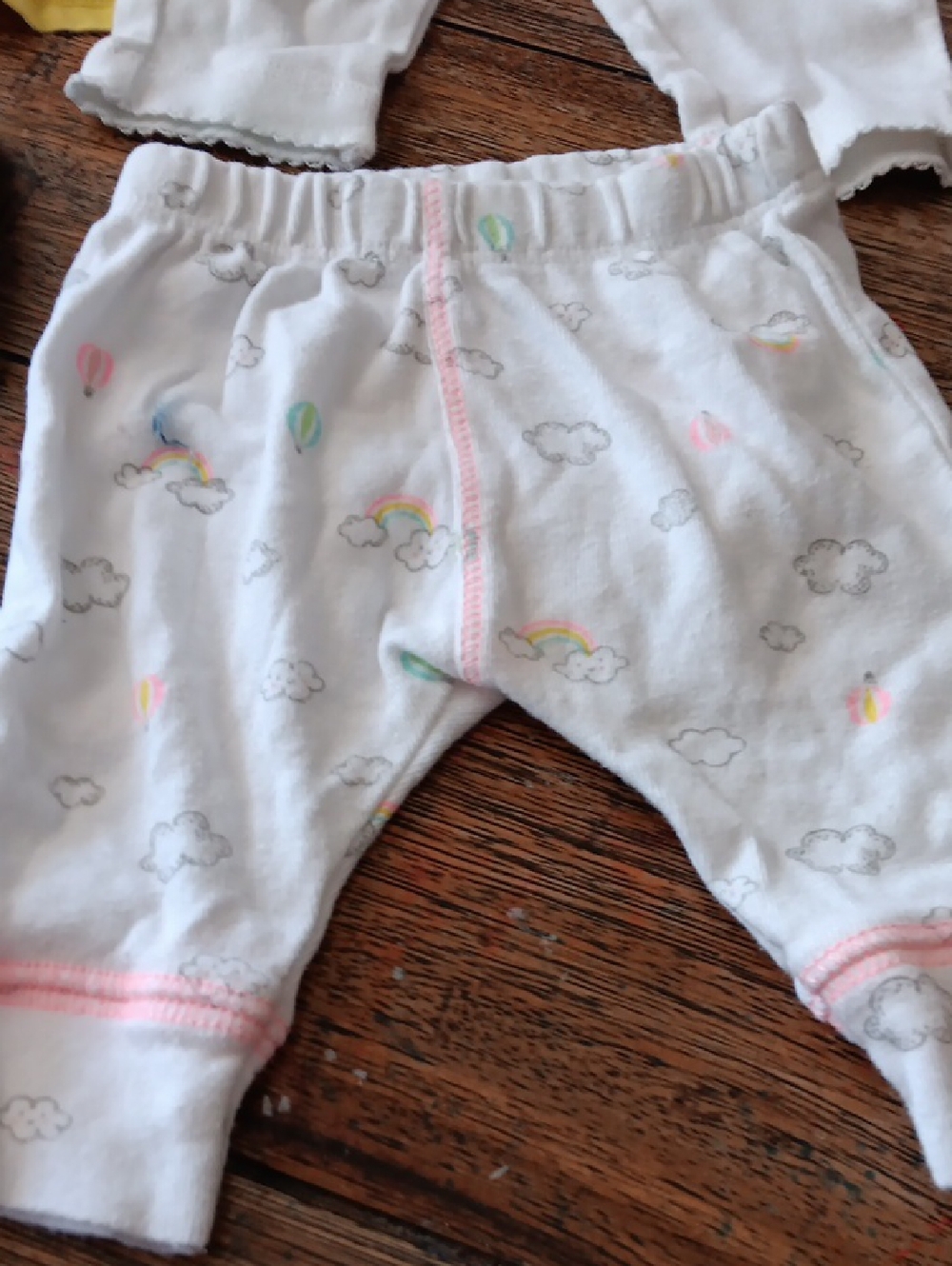 Carter's Pink, Light Blue Sleepers & White Baby One-Piece and Pants - Picture 8 of 12